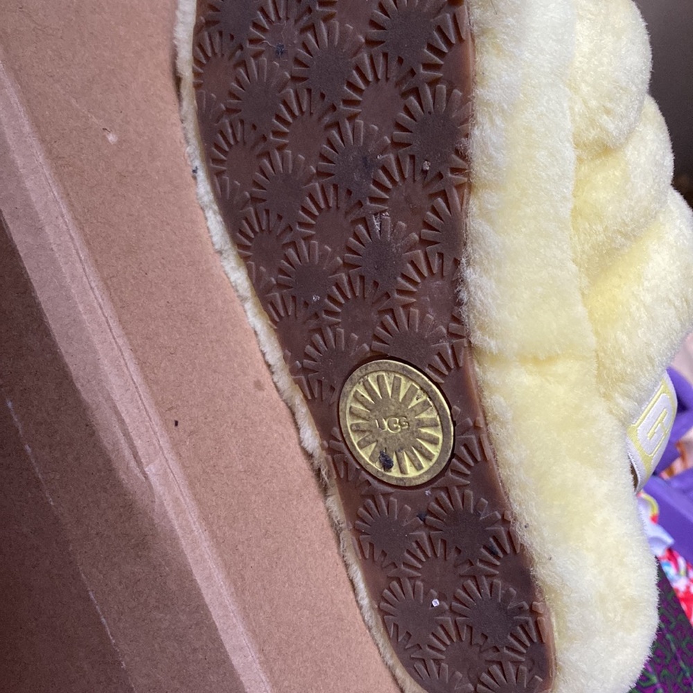 Ugh Slides Yellow Size 8 - image 2